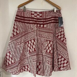 Hillard and Henson airline skirt size 12 NWT printed 100% cotton